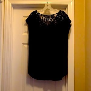 Gently used, EXPRESS Navy Blouse w Detail at neck